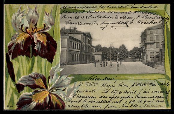 Cartes postales: Passepartout-AK St. Gallen, Strassenpart – D'occasion à Berlin par bartko-reher