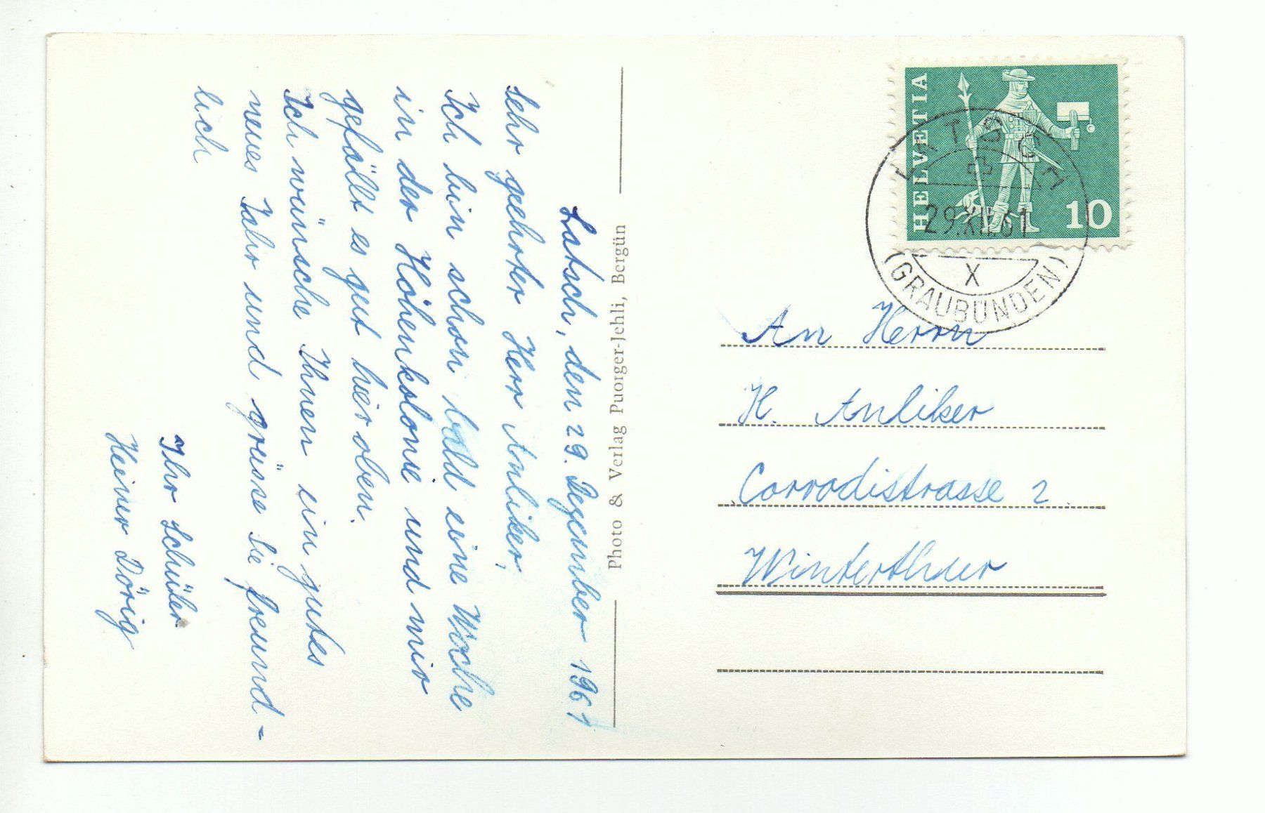 Cartoline postali: BERGÜN und Latsch – Usato da Jona venduto da philajona 1