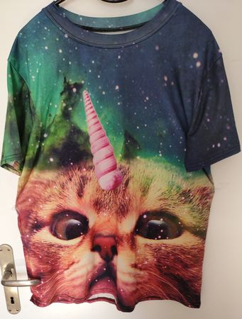 Einhornkatze T-Shirt Gr.XL/XXL