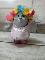 Trolls Spielfigur bunt mit Kleid gebrauchter Zustand