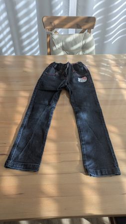 Hello Kitty Jeanshose Gr. 122 Verstellbarer Bund Sanrio