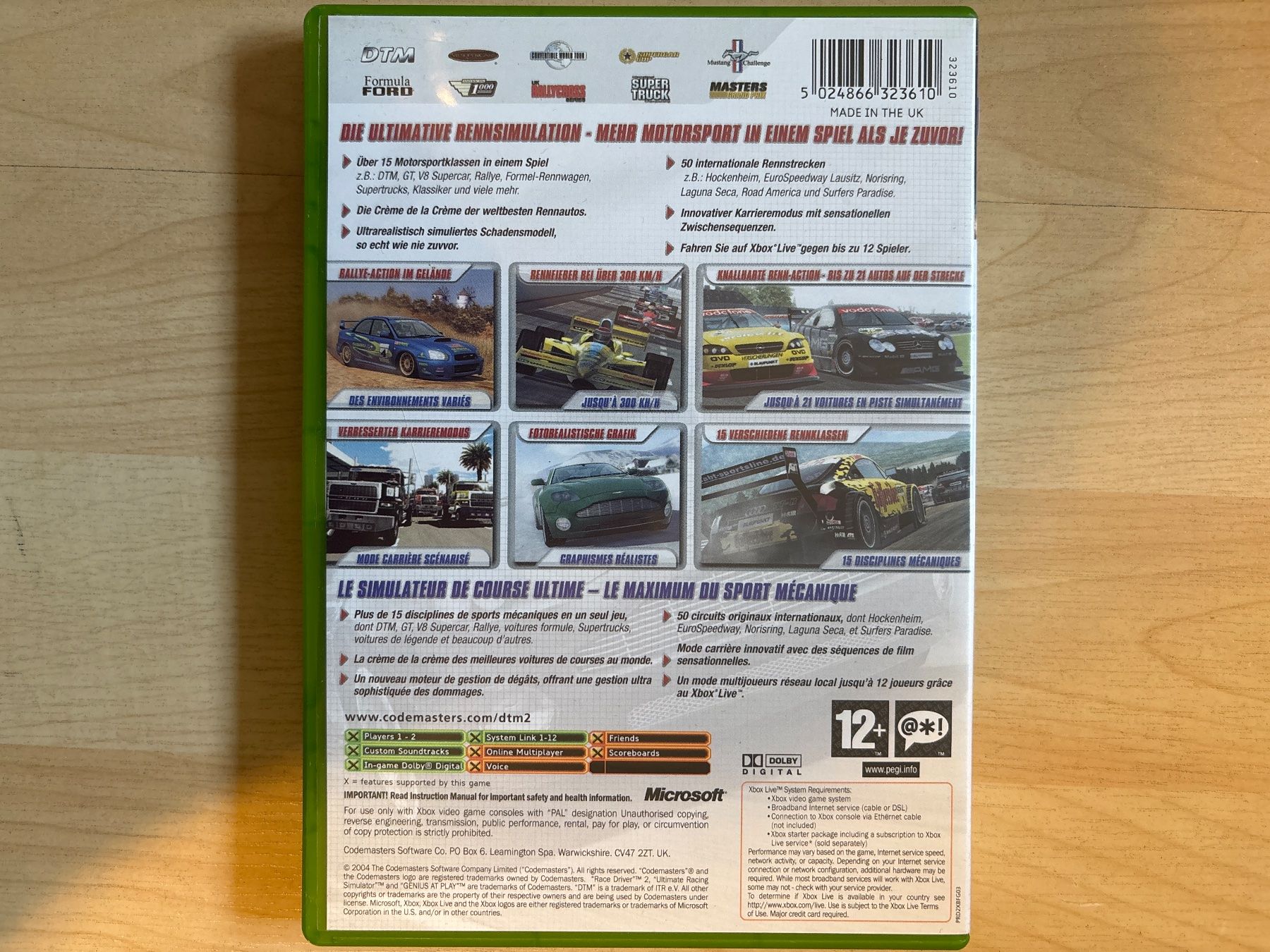 Microsoft Giochi: DTM 2 RACE DRIVER - Microsoft XBOX CLASSIC – Usato da Zürich venduto da hiddentreasures_zh 1