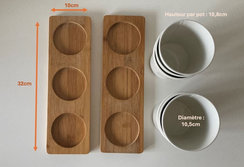 Vasi per fiori: Ensemble Petits Cache-Pots avec support en bambou – Usato da Lausanne venduto da Chips_1 2