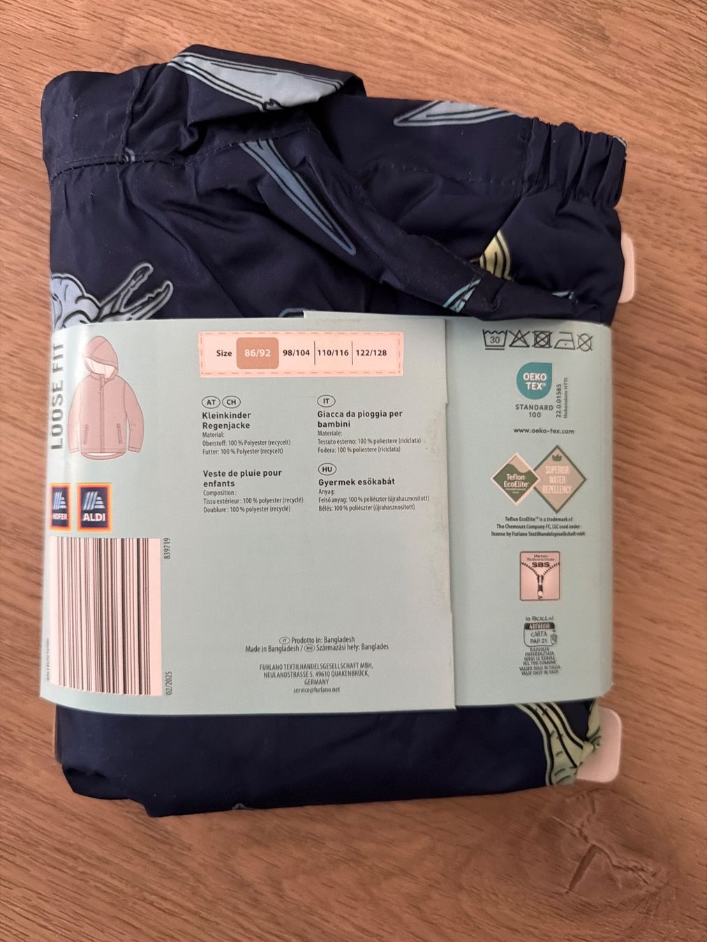 Giacche & Cappotti: Neue Regenjacke 86/92 – Nuovo e nell'imballaggio originale da Allschwil venduto da yvo-sch 1