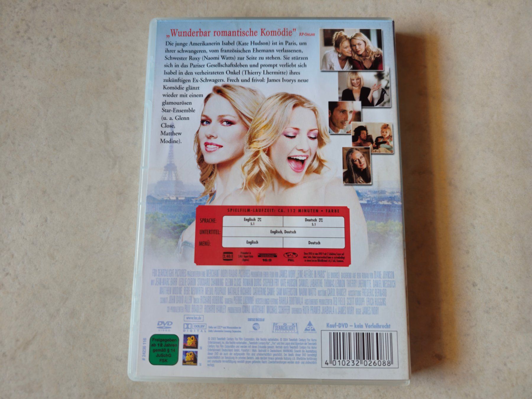 Tous les DVDs: Eine Affäre in Paris – D'occasion à Schneisingen par backstore24 1