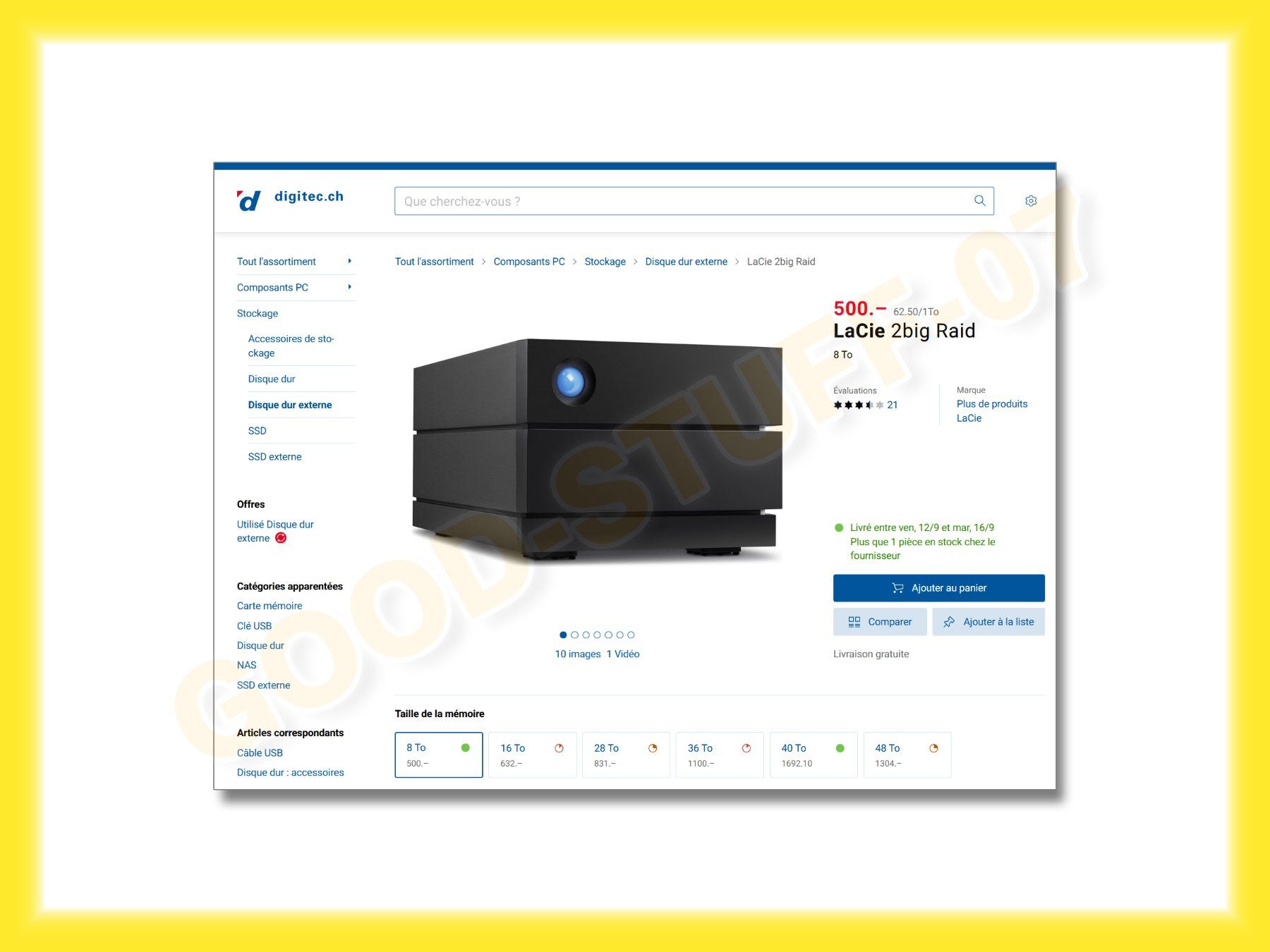 Lacie Dischi rigidi: LaCie 2big RAID 8 TB - Desktop RAID Storage – Nuovo (secondo la descrizione) da Corgémont venduto da GOOD-STUFF-07