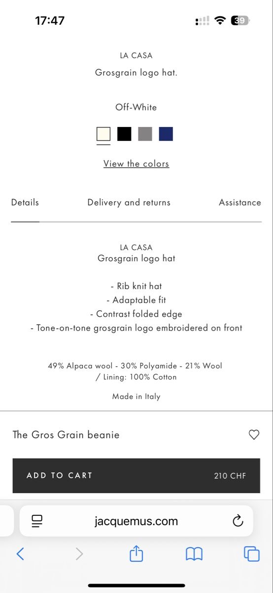 Jacquemus Copricapi, berretti & cappellini: Jacquemus beanie NEW unisex – Nuovo (secondo la descrizione) da Kilchberg ZH venduto da roz_qcj7 1