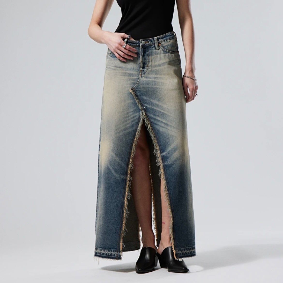 Weekday Gonne: Weekday Rhea Long Denim Skirt – Nuovo e nell'imballaggio originale da Zürich venduto da daria_m
