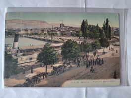 Ancienne CP de Genève  - Pont du Mont Blanc 1900