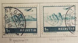 MA42) F32, Flugpostmarke Farbe und Papier