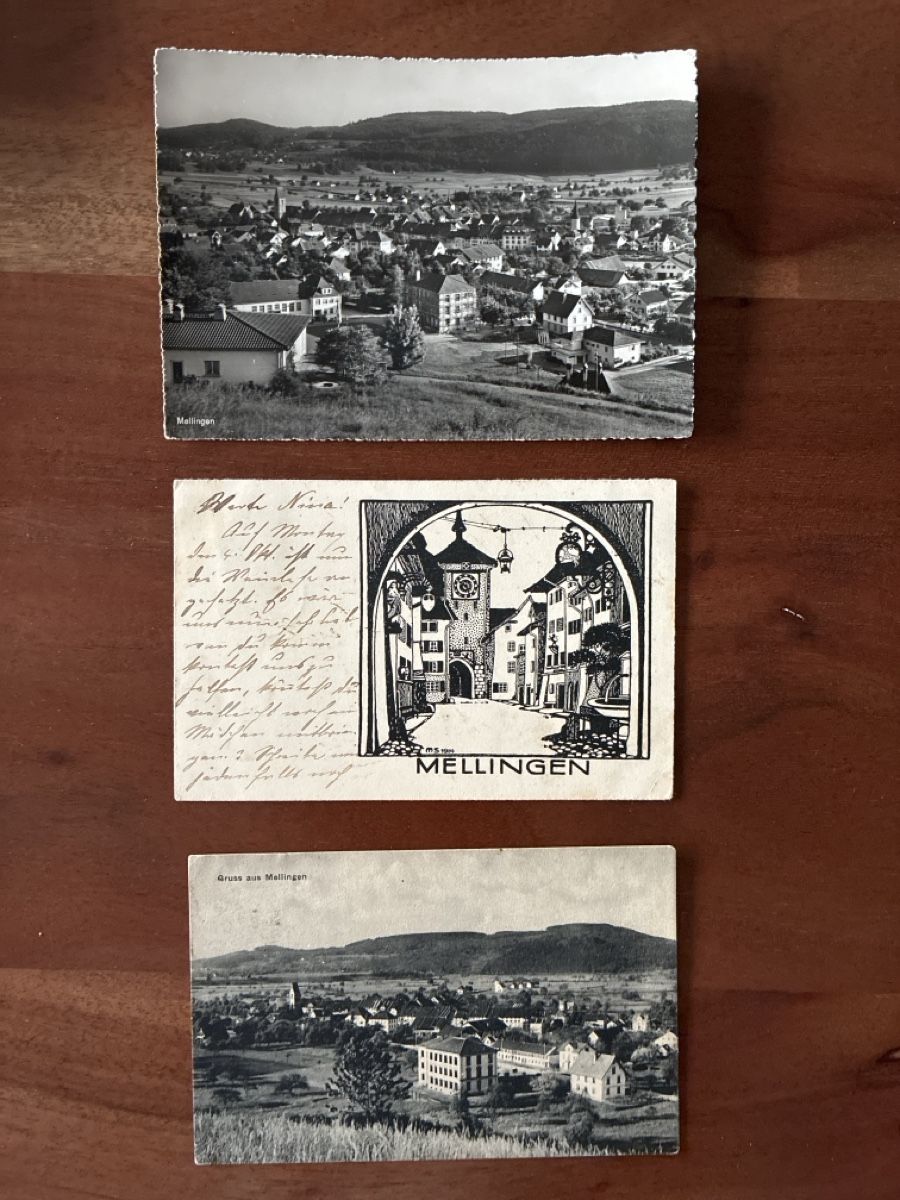 Cartoline postali: 6 Ansichtskarten Schweiz von Mellingen AG – Usato da Oftringen venduto da Cla.vD.74