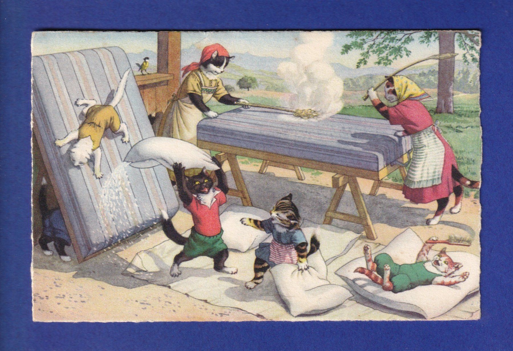 Cartoline postali: CHAT - Chat humanisés // pli // – Usato da Pully venduto da nicecards-shop