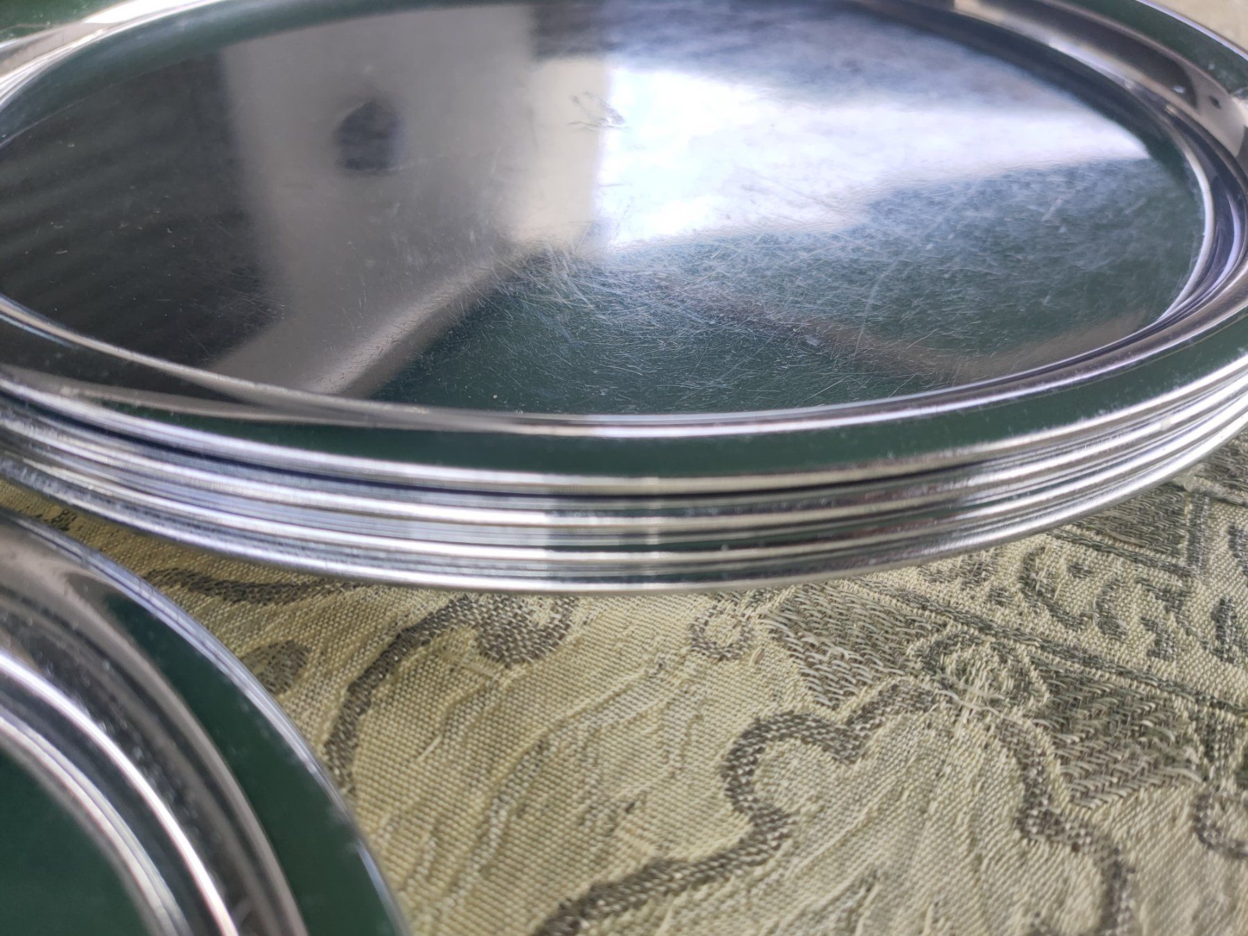 Piatti di portata: 6er Set Silber Tabletts Serviertabletts Ø ca. 21cm /28.5cm – Usato da Gipf-Oberfrick venduto da minini 2