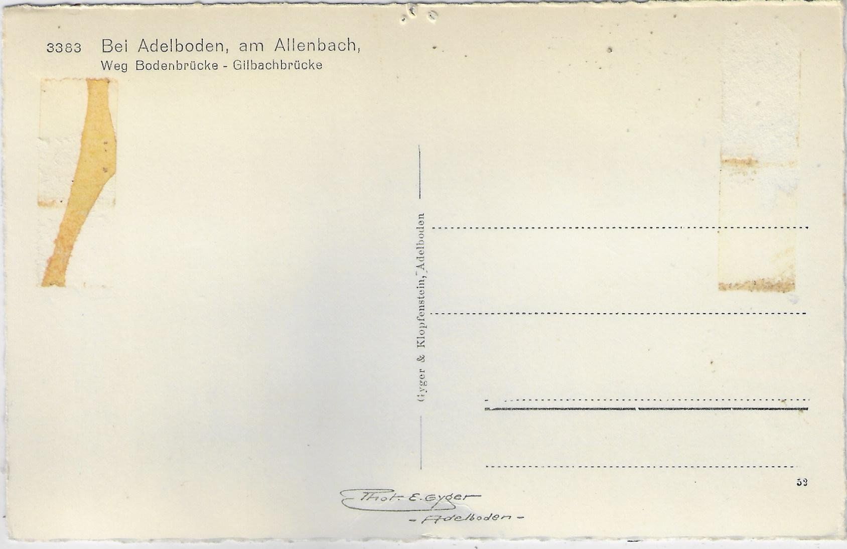 Cartoline postali: Bei Adelboden, am Allenbach im Winter – Usato da Ettingen venduto da Kartenplanet 1