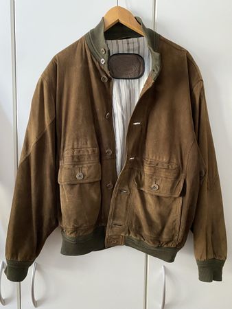 Wildbock Lederjacke Wildleder Ziegen Velours Gr. 52