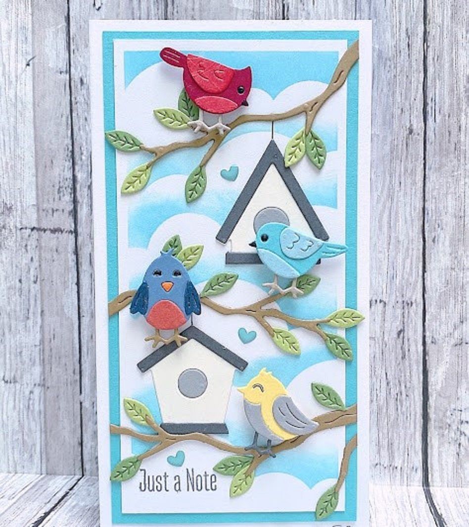 Sciablone: Spellbinders Dies ** Sweet Birds ** – Nuovo e nell'imballaggio originale da Rubigen venduto da rofi100