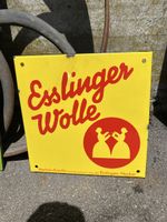 Esslinger Wolle Merkel Kienlin Spinnerei Neckar Emailschild