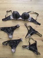 Beldona Dessous-Set, Grösse 38, schwarz/lila