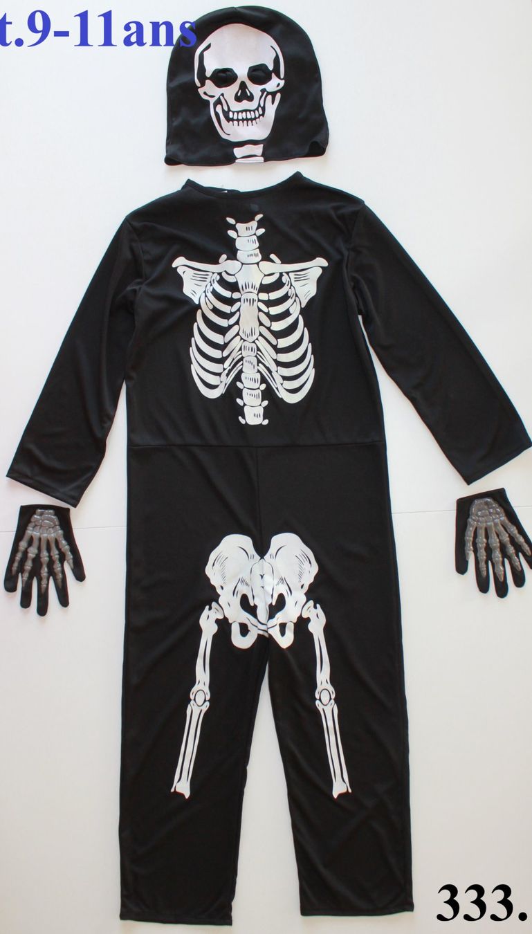 Costumi: Costume squelette / Skelett t. 9 - 11 ans – Usato da Peseux venduto da CoolShoping