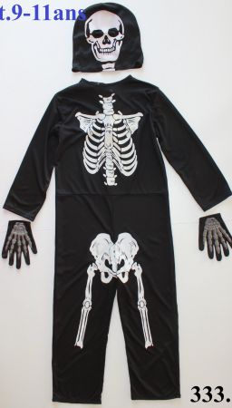 Costume squelette / Skelett t. 9 - 11 ans