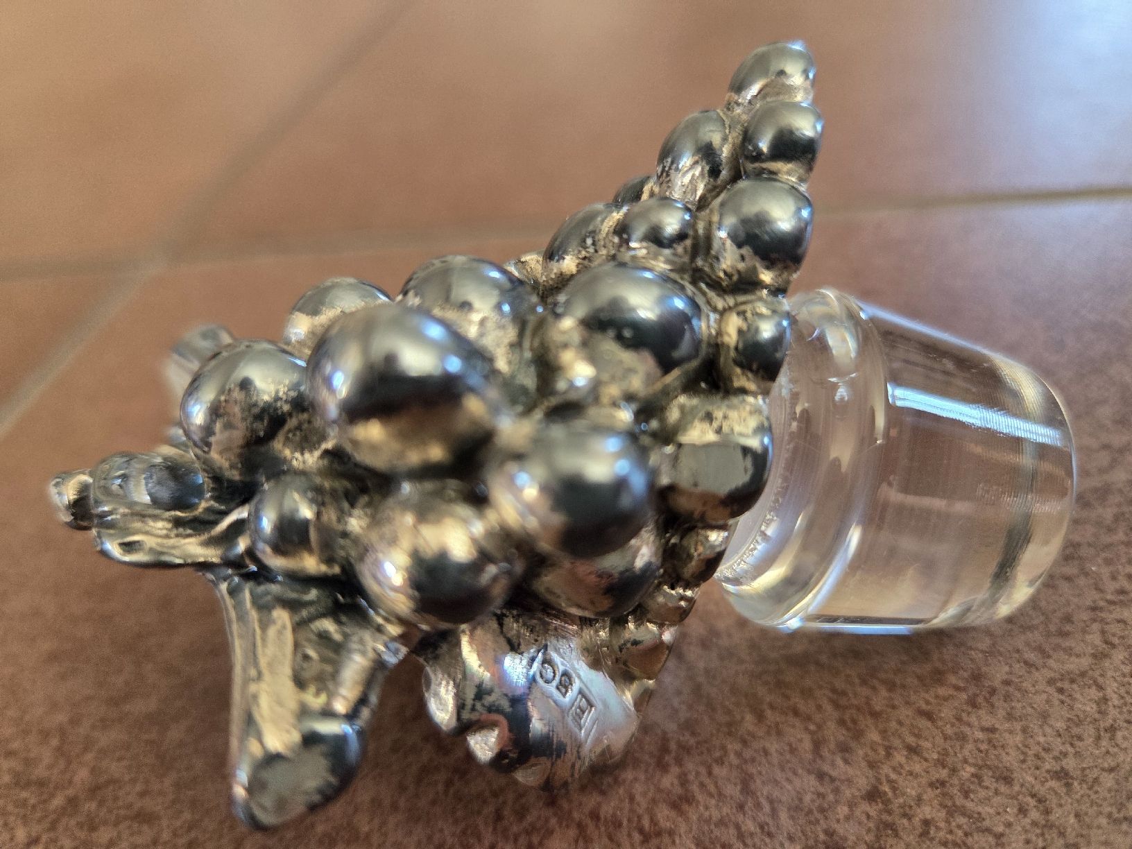 Caraffe: Mario Cioni Bleikristall Grappa / Whisky Karaffe Silber – Usato da Winterthur venduto da Speos-79 2