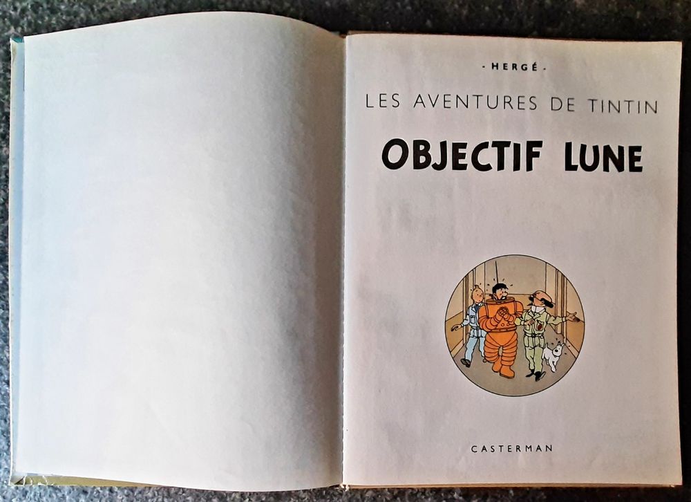 Carte Postale Tintin Objectif Lune - Illustration Vintage 15x10cm, Collection Ou Envoi