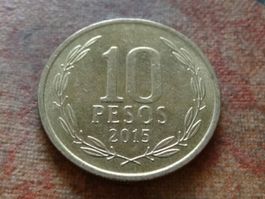 CHILI   10  Pesos  2015  Amérique-Sud