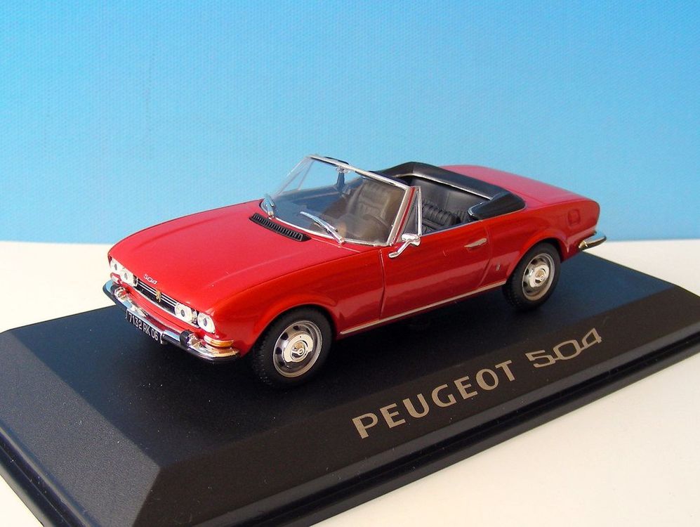 Jolie Peugeot 504 Cabriolet 1969 En Modèle Réduit 1/43 Norev – Sans Boîte, état Vitrine