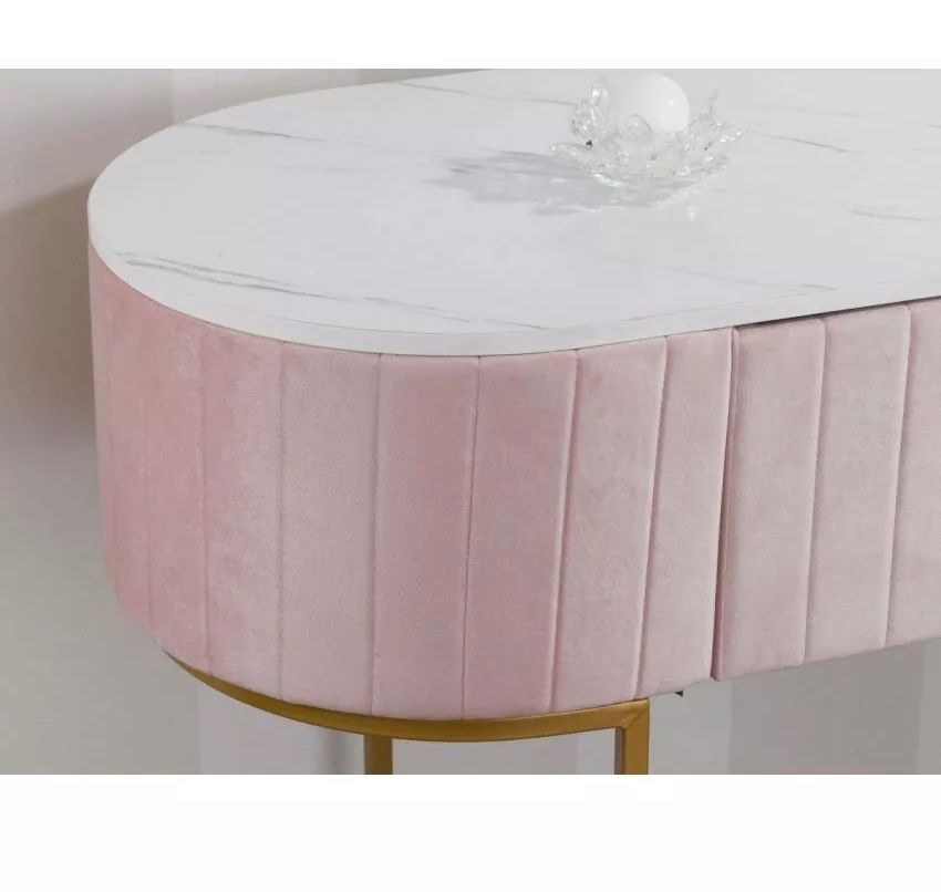 Kommoden: Console rose velours effet marbre blanc – Gebraucht aus St-Maurice von Sandrinette123 1