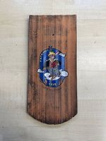 Fasnacht Basel Plakette 1949 auf Dachziegel gemalt