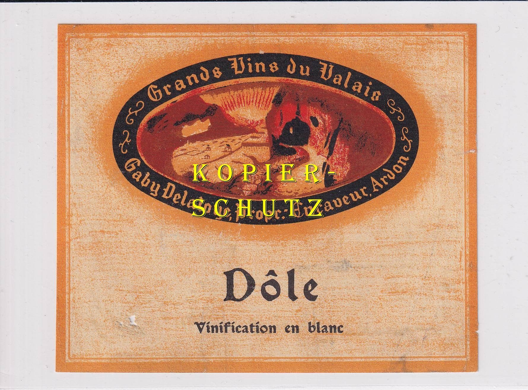 Papiere: Etikette - Dôle (Vinification en blanc) /bd – Gebraucht aus Hombrechtikon von Rudolf07