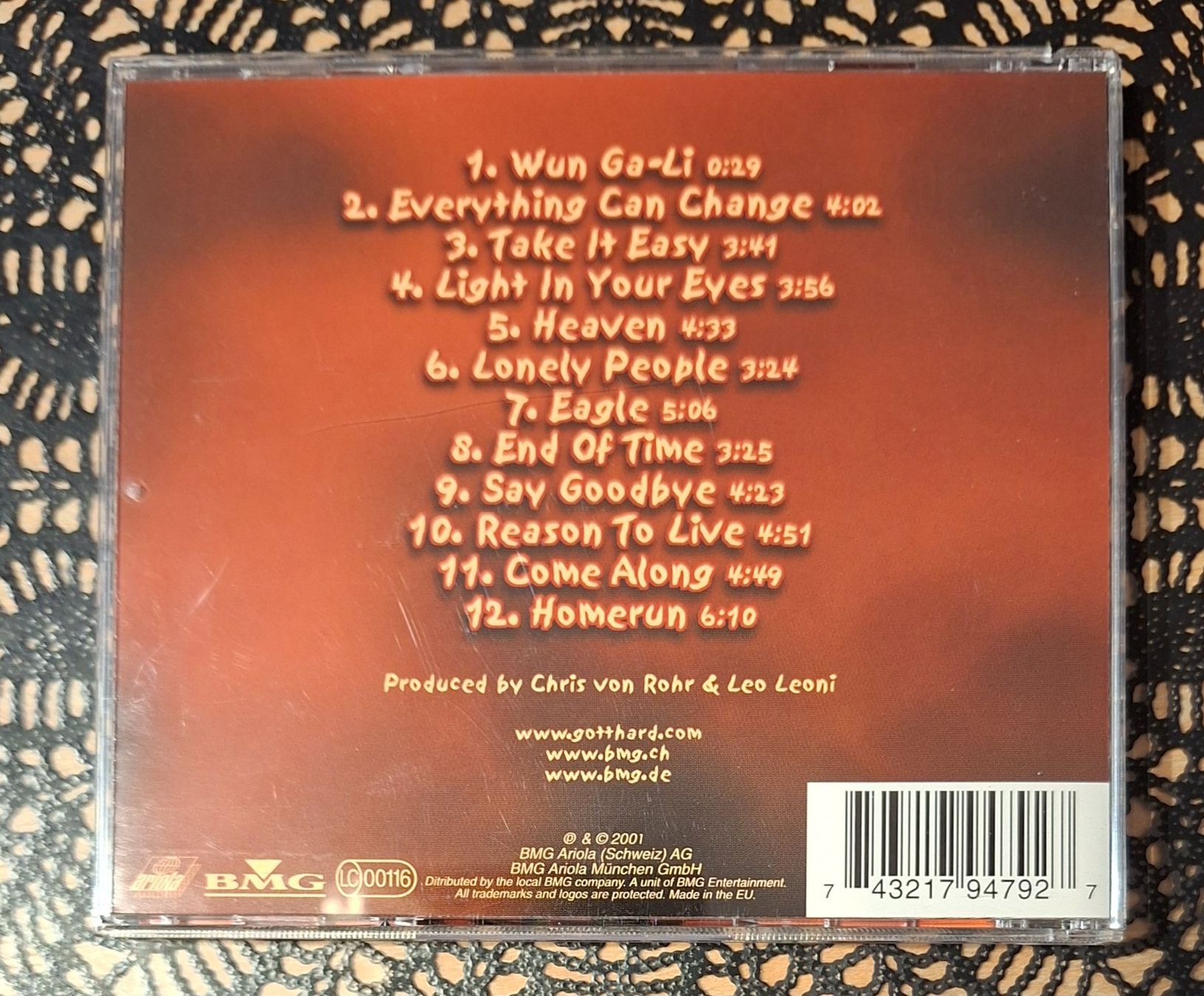 CD: Gotthard - Homerun, Schweizer Hardrock Album 2001 – Usato da Schönenberg TG venduto da Gregordini 1