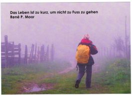 AK Zitat René P. Moor, Pilgerin auf dem Jakobsweg