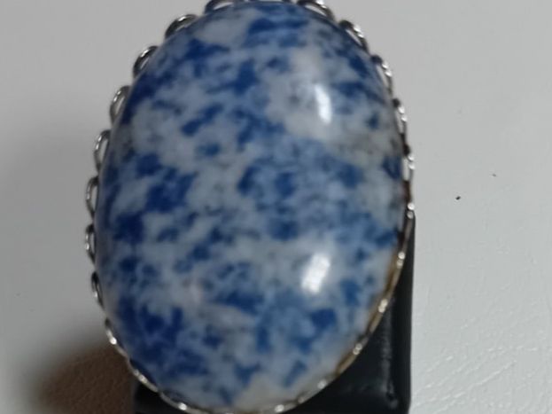Anelli: ring antiksilber platered oval mit sodalit – Nuovo (secondo la descrizione) da Basel venduto da bij_5hqd