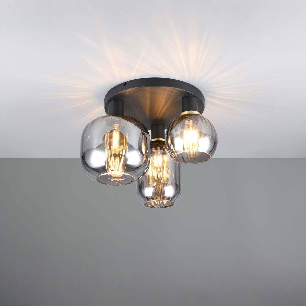 Lampadari & plafoniere: Deckenleuchte, Schwarz, Chrom, 29 cm Ø – Nuovo (secondo la descrizione) da Kreuzlingen venduto da Smart-Light 1
