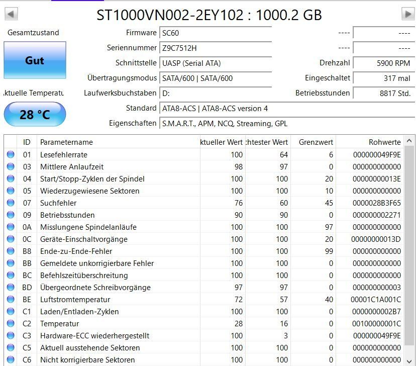 Seagate Disques durs: Seagate Ironwolf 2x 1 TB HDD – D'occasion à Aathal-Seegräben par astolp 2