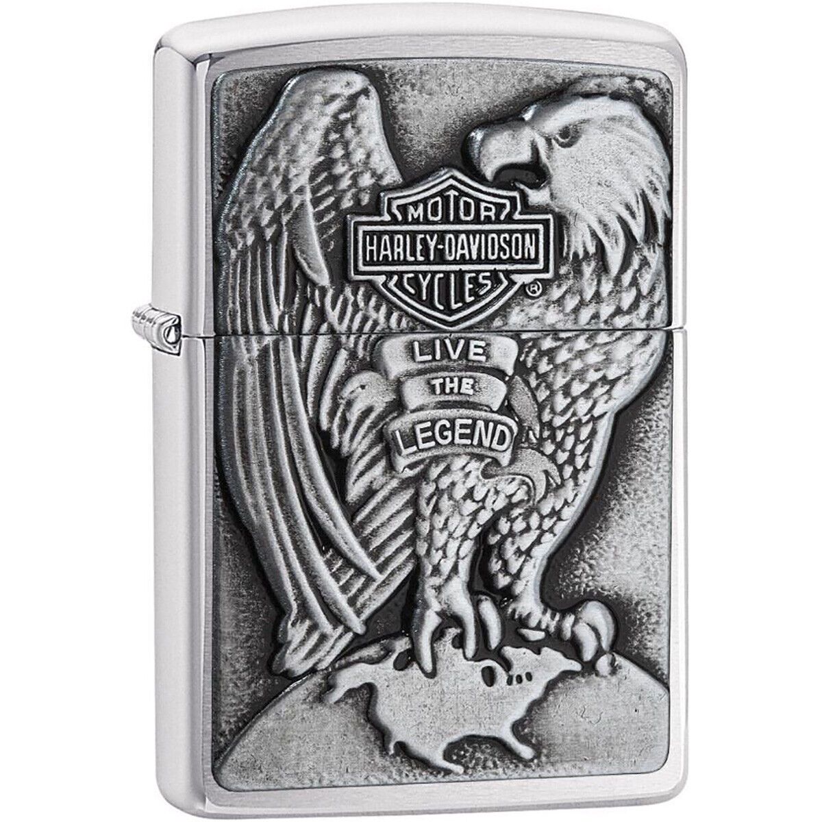 Zippo Accendini: Zippo Harley Davidson USA Eagle – Nuovo e nell'imballaggio originale da Zürich venduto da SWISSlighter
