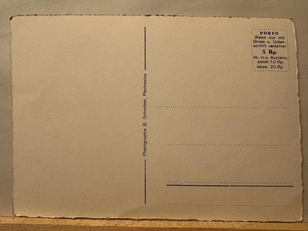 Cartes postales: AK von Pontresina – D'occasion à Rümlang par Kartenpost1 1