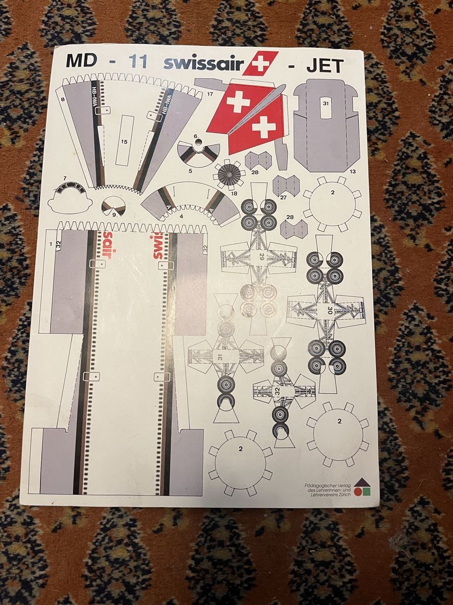 Kit bricolage: MD - 11 swissair - Jet Bastelbogen – Usato da Eschenz venduto da glettise24