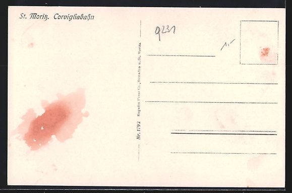 Cartoline postali: AK St. Moritz, Corvigliabahn im Schnee – Usato da Berlin venduto da bartko-reher 1