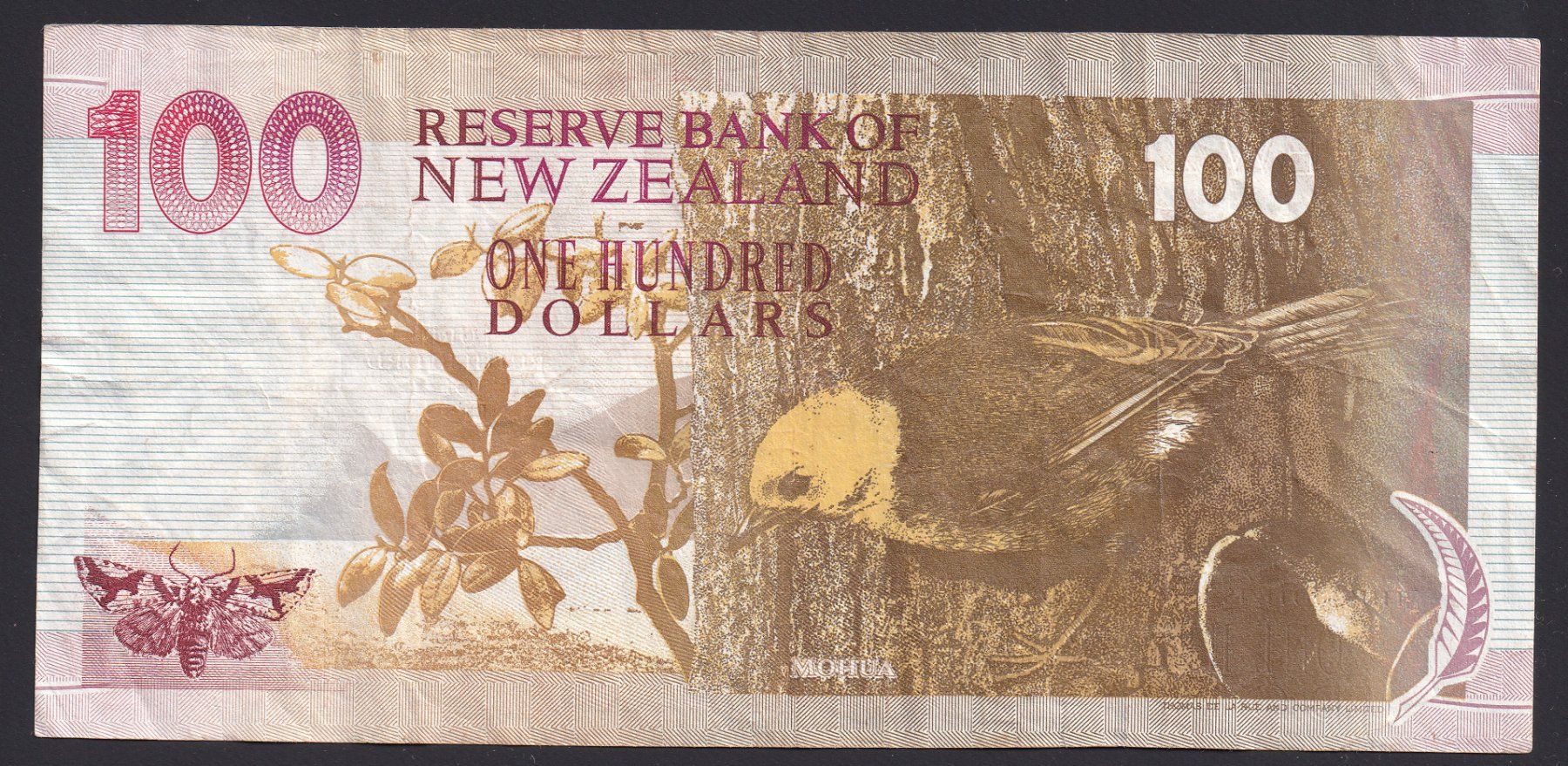 Banconote: Neuseeland 100 Dollars 1992 – Usato da Brugg AG venduto da banknoten_muesli 1