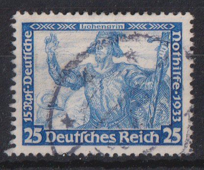 Tutti i francobolli: Deutsches Reich 1933: 25 Pf. Wagner – Usato da Eschlikon TG venduto da PhilCon