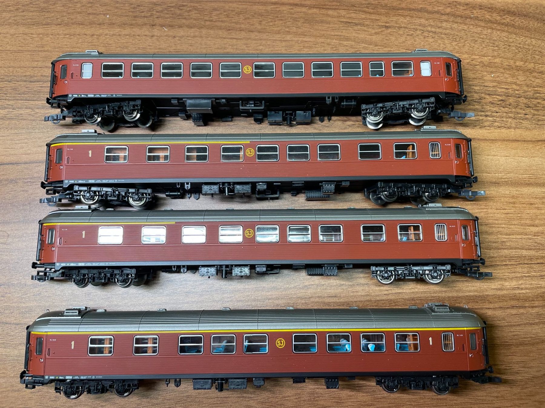 Modelleisenbahnen: NMJ 4x Personenwagen der SJ in DC – Gebraucht aus Villmergen von Mfritz