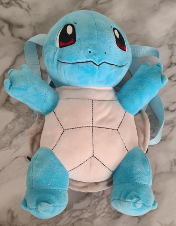Pokemon Schiggy Schildkröte Rucksack/Plüschtier hellblau