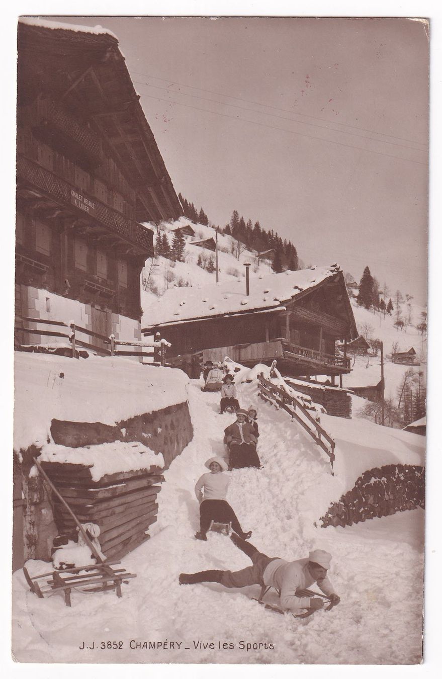 Cartoline postali: Champéry - Vive les sports 1919 – Usato da Cormoret venduto da Pascalll2001