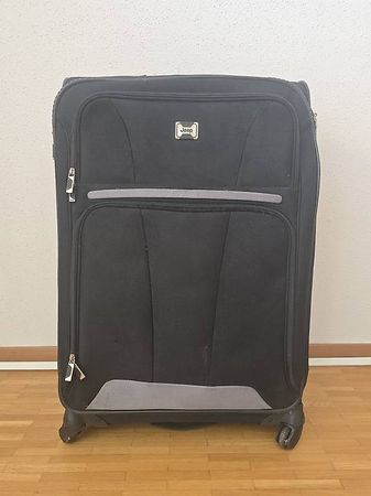 Grande valise à roulettes avec soufflet