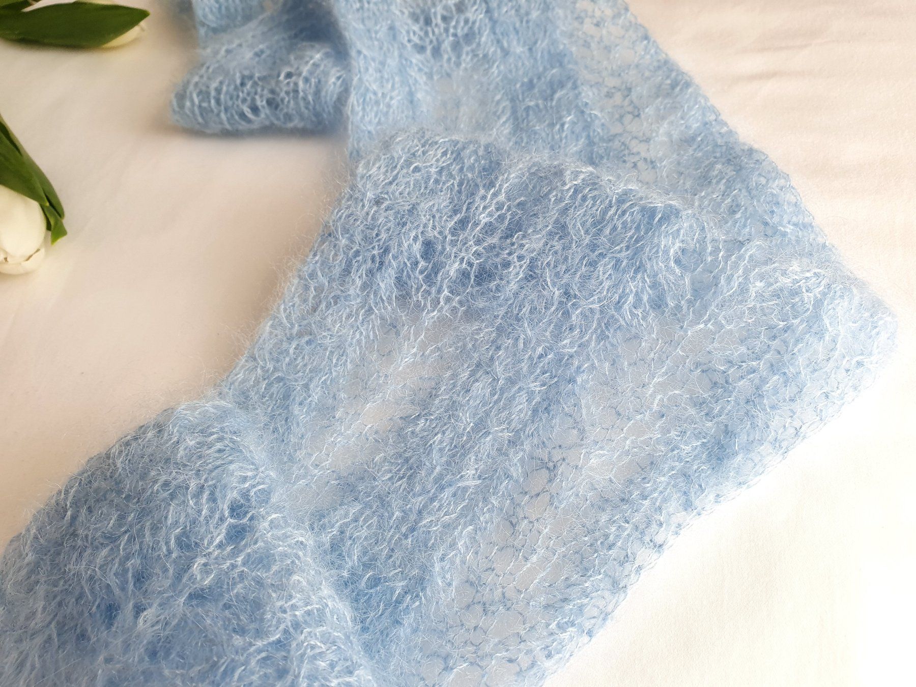 Foulard & Sciarpe: Strickschal, Handgestrickt, Unikat, Geschenk – Nuovo e nell'imballaggio originale da Neunkirch venduto da Sandramay 3