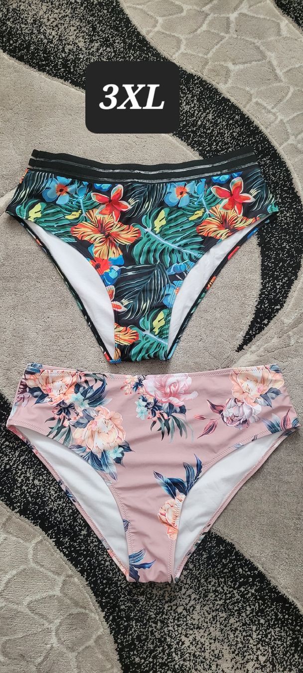 Costumi da bagno & Bikini:  2 Bas de bikini imprimé floral 4XL/Neuf – Nuovo (secondo la descrizione) da Vevey venduto da x_y_f