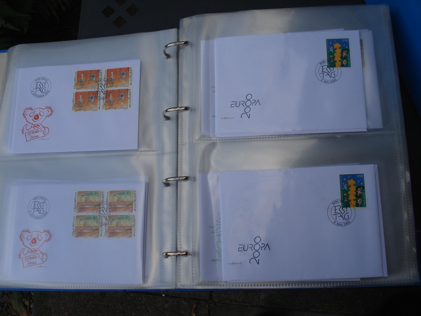 Alle Briefmarken: Ordner mit FDC Liechtenstein, 1985-2000, Satz, Einzel, 4erbl – Gebraucht aus Niederwil AG von morostahu 6