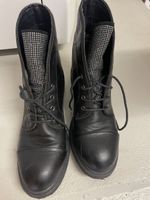 Schwarze Lederstiefel, Grösse 38,ideal für den Herbst!